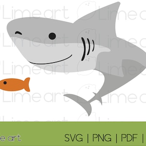 Shark Clipart SVG, Digital Download for Cricut