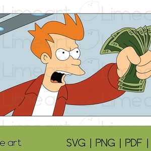 Futurama Fry Meme Clipart SVG, Digital Download for Cricut