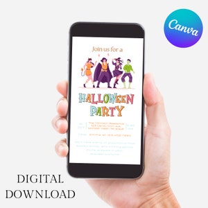 Editable Halloween Party Invitation: Costume Party Evite (Digital Download)