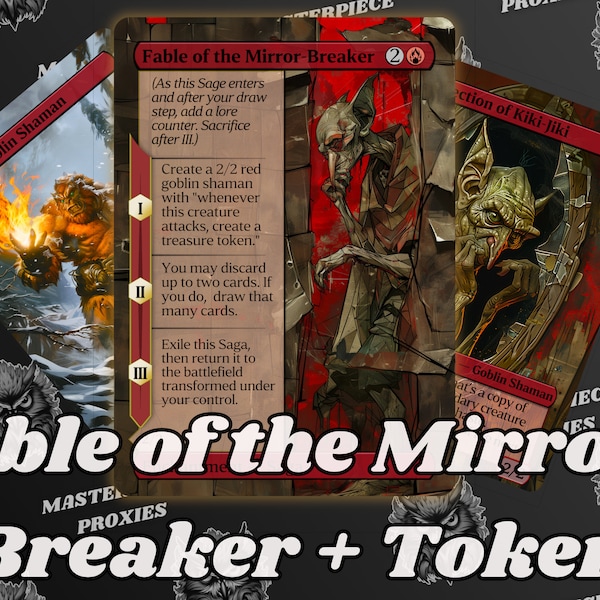 Fable of the Mirror-Breaker MTG Card - Custom Fantasy Art Series - Full-art Custom MTG proxies - High Quality Cards for your Favorite decks!