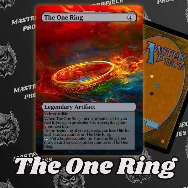 The One Ring MTG Card - Custom Fantasy Lotr Art Series - Full-art Custom MTG proxies - High Quality Cards for your Favorite decks!