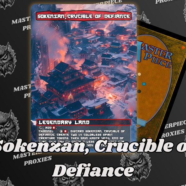 Sokenzan, Crucible of Defiance MTG Card- Japanese Custom Art Series - Unique Full-art Custom MTG proxis - High Quality Cards for your decks!