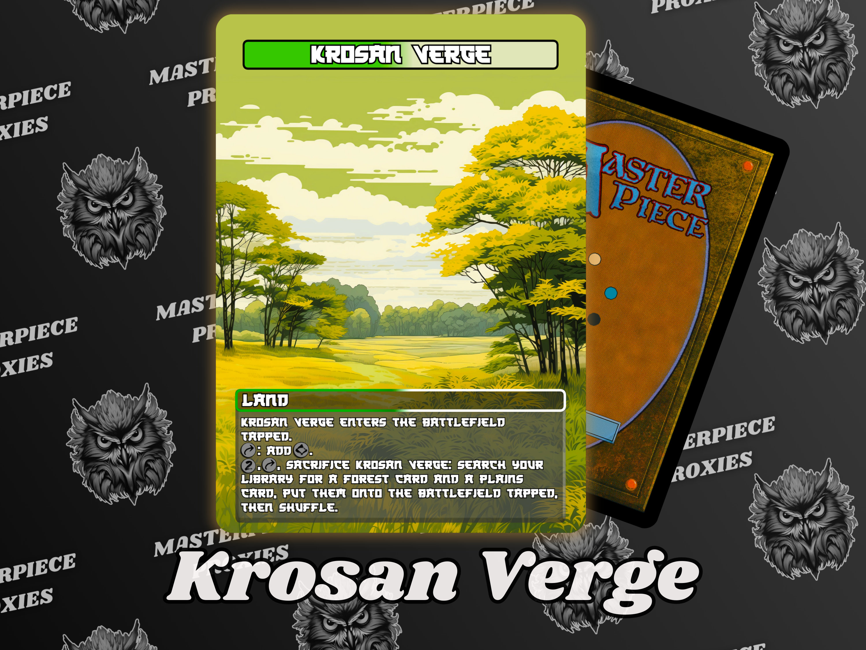 Krosan Verge MTG Card Japanese Custom Art Series Unique Fullart Custom