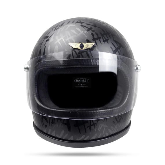 chamber motorcycle helmet Custom Black Bobber Motorcycle Helmet, Chamber Atlas Style