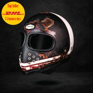 Best Seller ! Vintage Custom Helmet XFGP Nasa Burning For Cafe Racer Bobber Chopper Motorcycle DOT