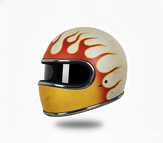 custom flame paint motorcycle helmet Burning Death Skull Airbrushed Flames Helmet with dragon design hand-painted