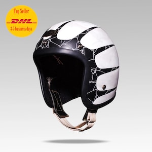 Neu Verkauf Vintage Custom Helm Slimhead 500TX Patina Crack Chopper Motorrad DOT