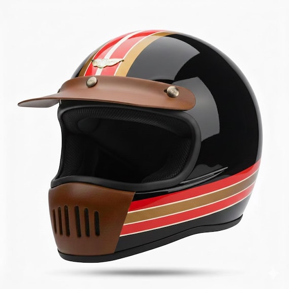 cool rally stripe motorcycle helmet Indian Half with Retro Racing 2863696 Illusion Polars Football Drops Road Patch Size x Quantity:11.0 inch - 500-999 painted Desert Baja colorway