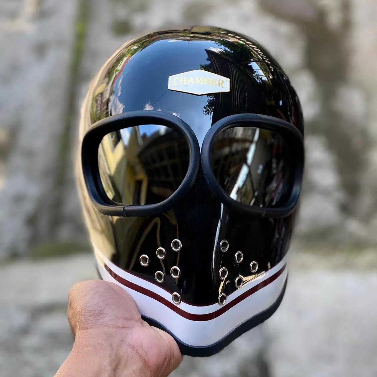 Custom Motorcycle Helmet: XF-GP Kevlar Fiber, Cafe Racer Style - Etsy