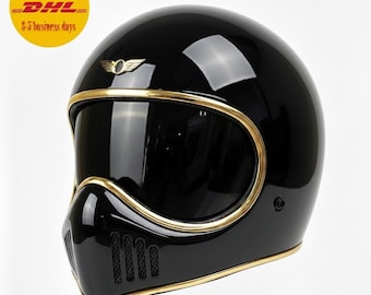 ハンドメイドCakilバイクヘルメットカスタムインナーブラックグロス