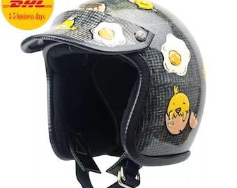 カスタムヘルメット フルフェイス ハンドメイド レトロ ヴィンテージ