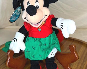 Disney Minnie Maus Weihnachtsgeschenk Set, Plüsch Paar Halskettenpuppen, Mickey Anhänger