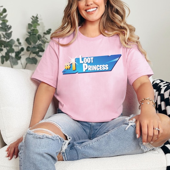 Loot Princess Shirt, #1 Loot Princess, Gamer Girl Battle Royale Loot Tee, Cute Gaming T-Shirt, Video Game Inspired Gift, Loot Queen Tee