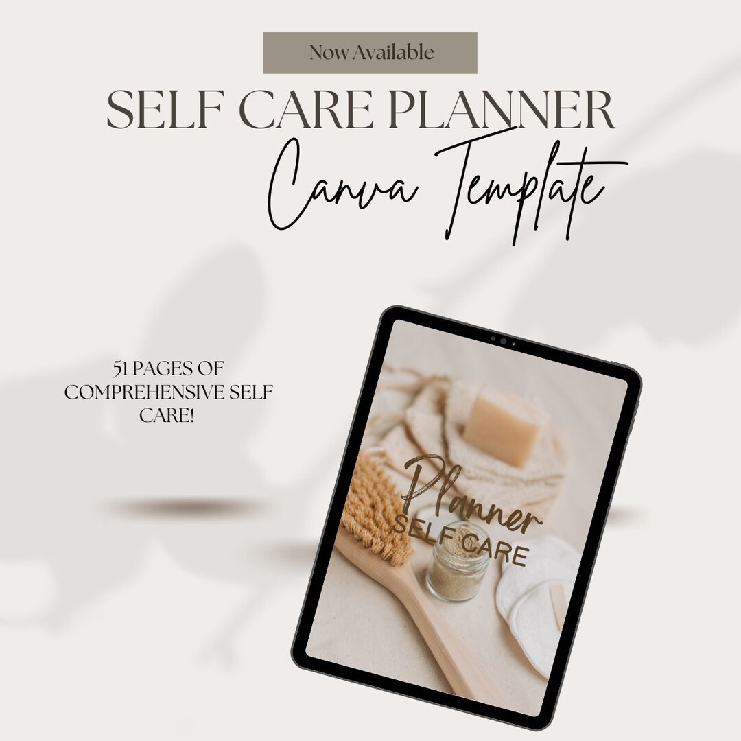 Self Care Planner, MRR/PLR Canva Template Planner - Etsy