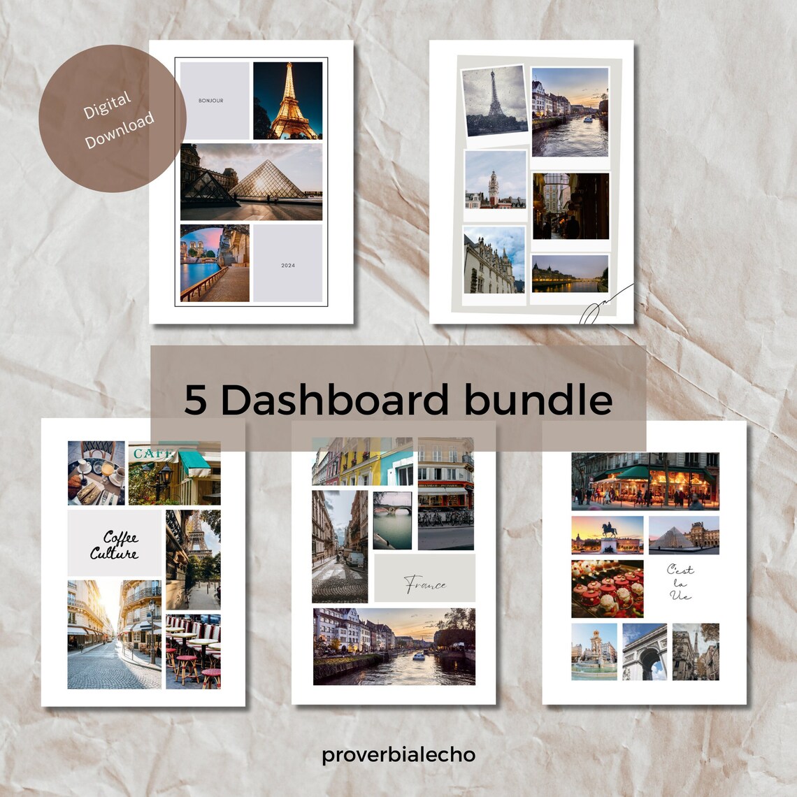 Planner Dashboard Bundle, Passport Size Printable Planner Inserts ...