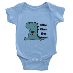 Little Dino Bro - Classic Baby Short Sleeve Bodysuit