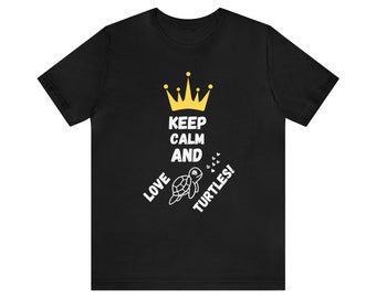 Turtle Lover's T-Shirt | Turtle Gift | Unisex Jersey Short Sleeve Tee | Keep Calm Love Turtles