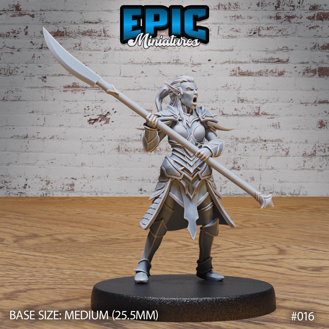Dark Elf Drow Spear Dnd Mini Tabletop Roleplaying Game Figure Etsy Il 1080xN.6464807900 Fg55