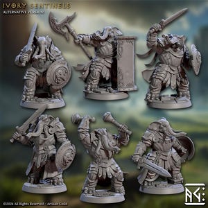 Elephant Sentinels Miniature Set: Dungeons and Dragons, 32mm Scale