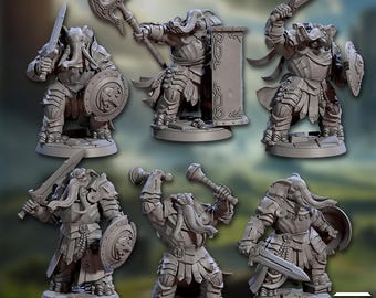 Elephant Sentinels Miniature Set: Dungeons and Dragons, 32mm Scale