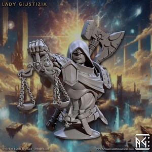 Angel of Justice Resin Bust for Painting or Collecting - Display Decor