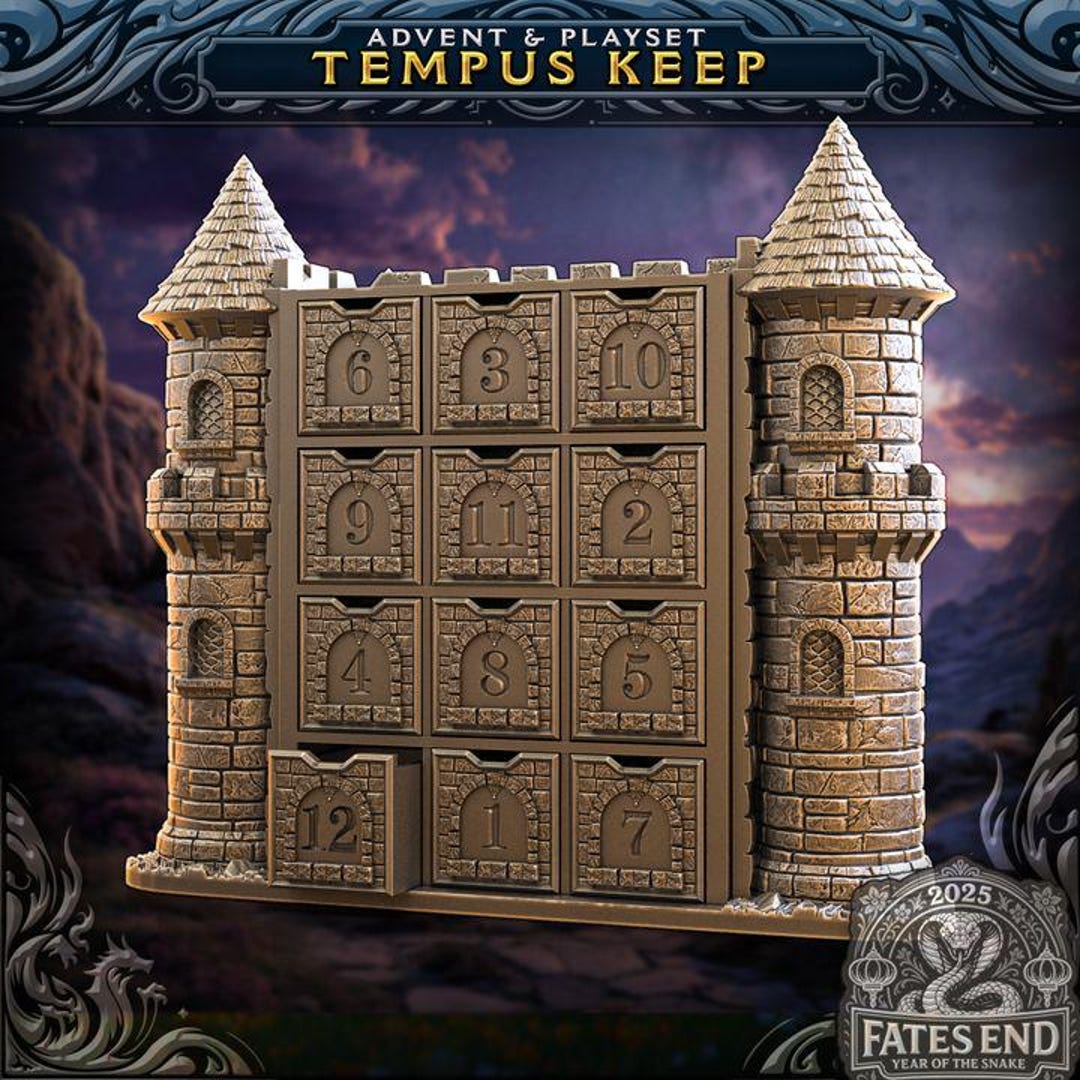 Refillable Castle 12 Day Advent Calendar Shell -PLA - Etsy