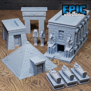 Miniature Ancient Egyptian Tombs Building Set - 28 MM Scale