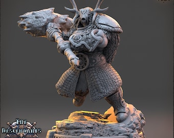 Norse Warrior Miniature: Darger Thornant, 32mm/75mm Resin RPG Figure