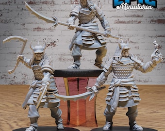 Oni Samurai Dungeons and Dragons Pathfinder Wargaming TTRPG Miniature 28MM or 32MM Scale