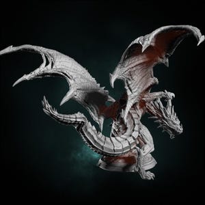 Large Red Dragon Boss Mini for RPG Tabletop Games