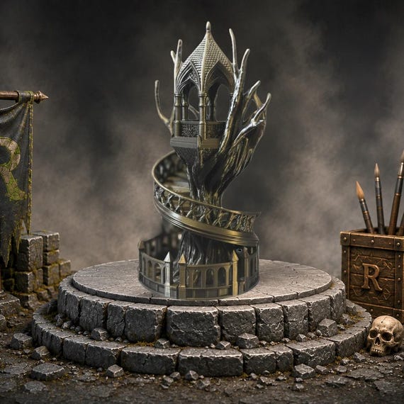 Mystic Sylvan Dice Tower | Treehouse Dice Roller for Fantasy Tabletop Games