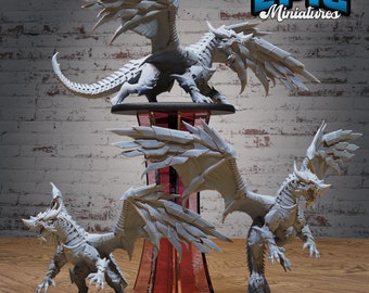 Armored Dragon Dungeons and Dragons Pathfinder Wargaming TTRPG Miniature 28MM or 32MM Scale