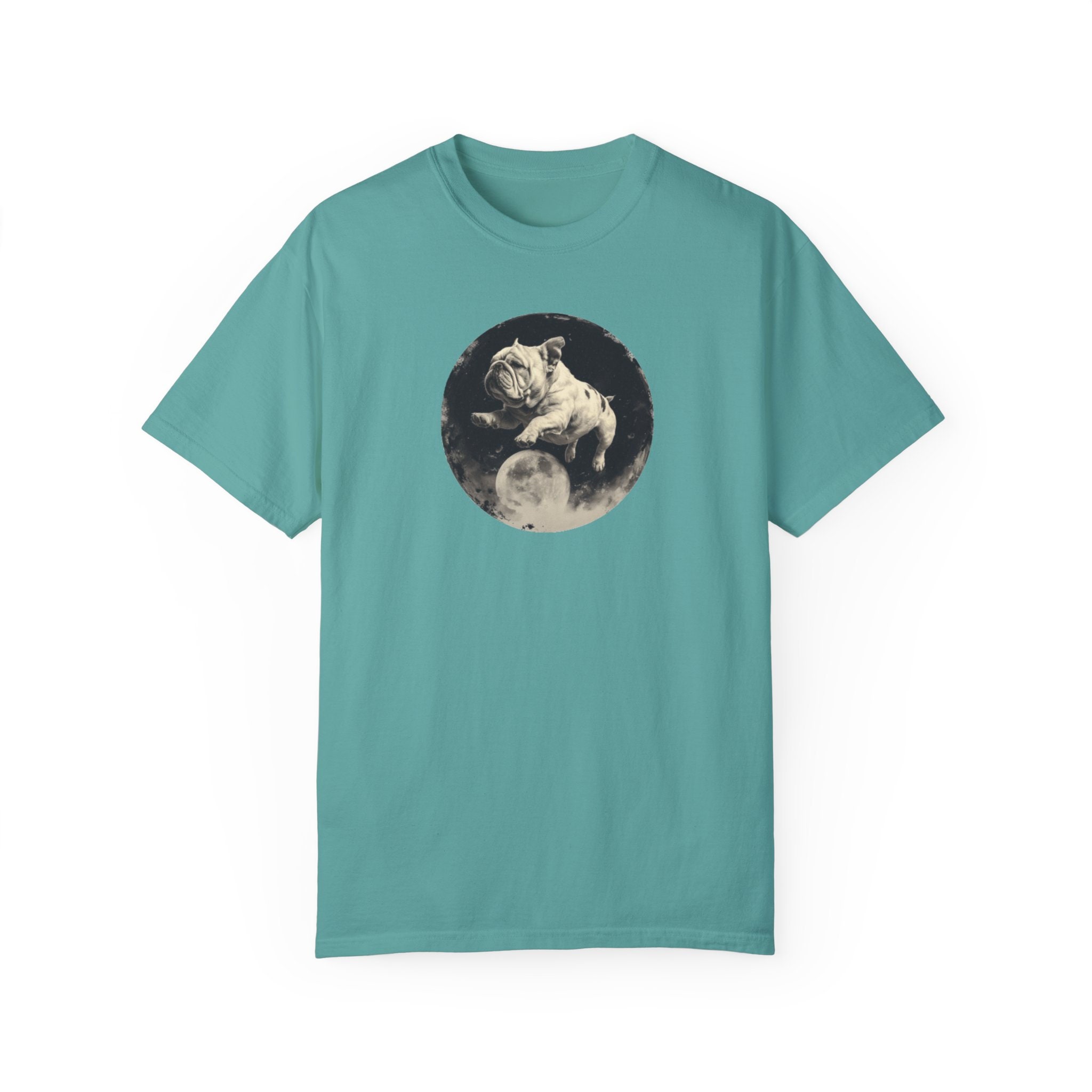 Bulldog Jumping Over the Moon Unisex Garment-dyed T-shirt - Etsy