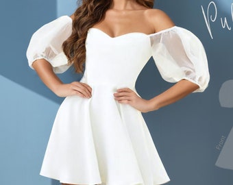 Sweetheart Neck Mini Dress Sewing Pattern | Puff Sleeve | Skater Skirt | Beginners Friendly Pattern | Balloon Sleeve | Prom Dress Pattern #8