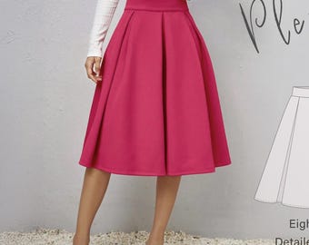 Pleated Skirt Sewing Pattern | PDF Sewingpattern | Midi Wedding Skirt| Maxi Skirt Easy Pattern | Woman Skirt Pattern #017 |