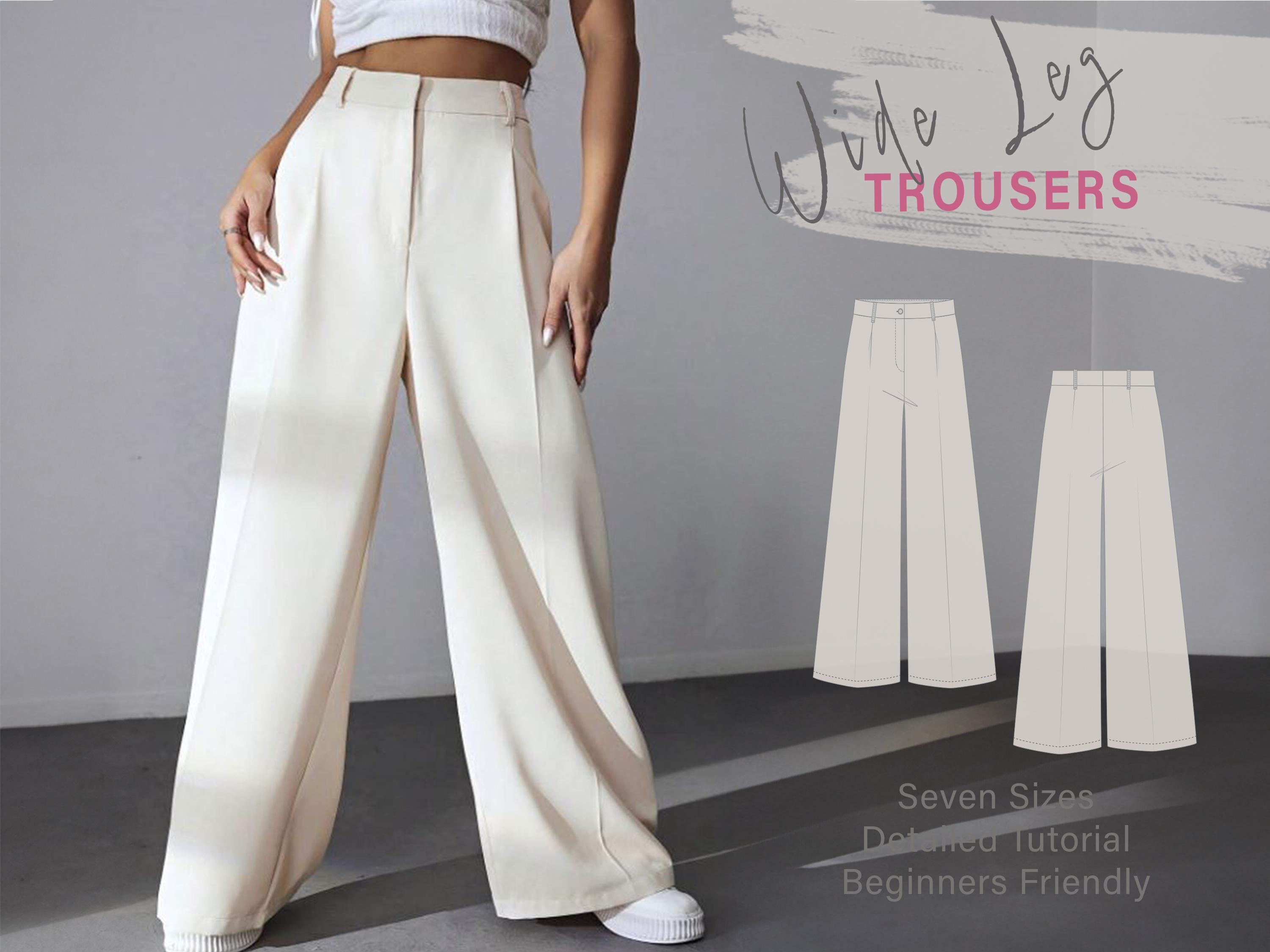 Loose Pant Sewing Pattern | Oversize Pants | Wide Leg Trousers | Beginners Friendly PDF Pattern | English Tutorial | Free Sewing Planner #20