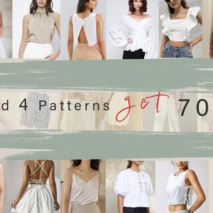 Top Sewing Pattern | Ties Front Vest Pattern | Open Front Top | Summer Top | Easy Top Pattern | Beginner Sewer | Waistcoat Template #031 image 10