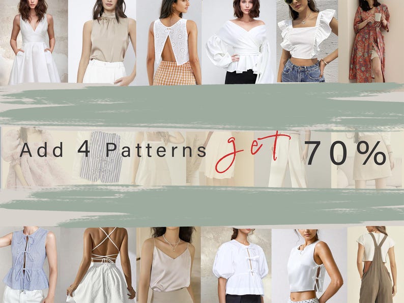 Top Sewing Pattern | Ties Front Vest Pattern | Open Front Top | Summer Top | Easy Top Pattern | Beginner Sewer | Waistcoat Template #031 image 10