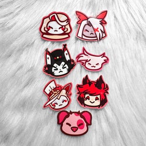 NO RESTOCK Hazbin Hotel main characters 1.5 inch stickers