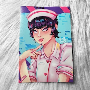 Original character Femboy character nurse yandere 4x6 print