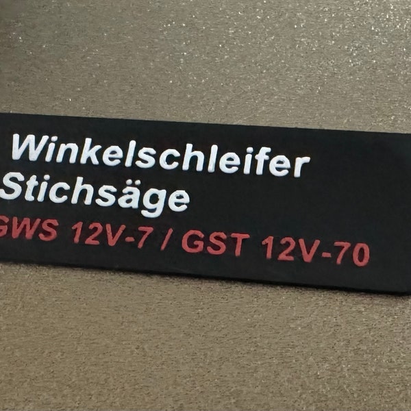 Beschriftungsschild L-BOXX Bosch (3zeilig)