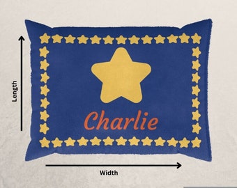 Personalized Pet Bed, Star dog bed, gift for dog, custom dog bed, blue dog bed