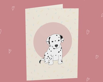 Dalmatian Puppy Card Dalmatian Puppy Gifts Dalmatian Valentine Dalmatian Birthday Puppy Card Dalmatian Owner Gift Ideas