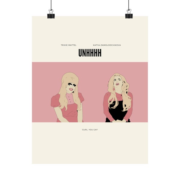 Trixie and Katya Print Trixie and Katya Merch Trixie Mattel Trixie and Katya Wall Art Rupauls Drag Race Wall Art Katya Zamolodchikova