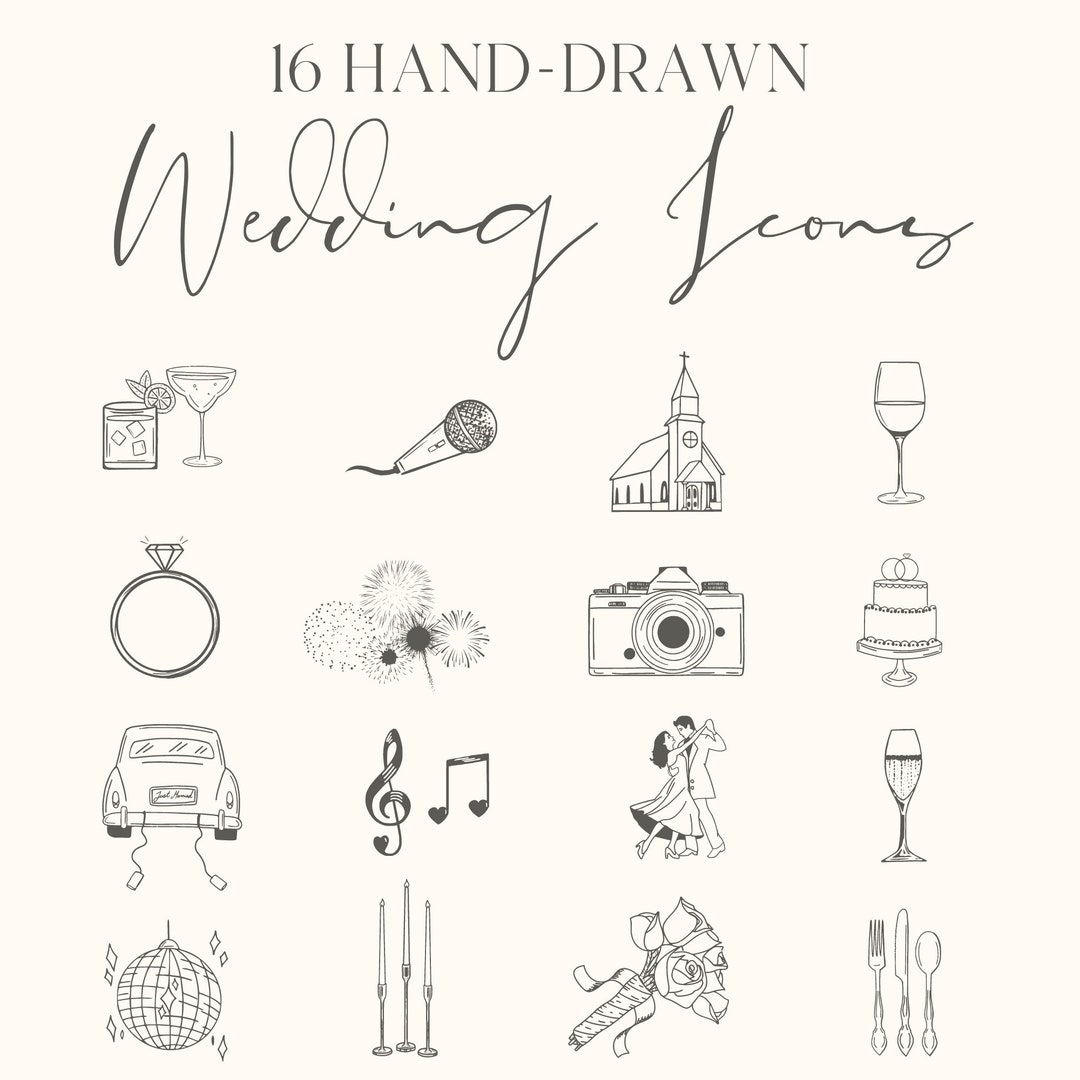 16-hand-drawn-wedding-timeline-icons-svg-png-jpg-files-wedding-clip-art