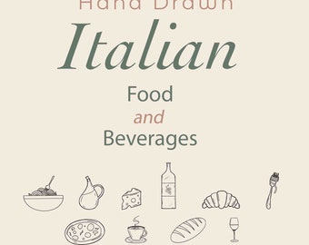 Italienisches Essen und Trinken Linie gezeichnet Clipart, Italienisches Getränk Clipart, transparenter Hintergrund, Hochzeitsprobe Einladung, Die Nacht vorher Kunst