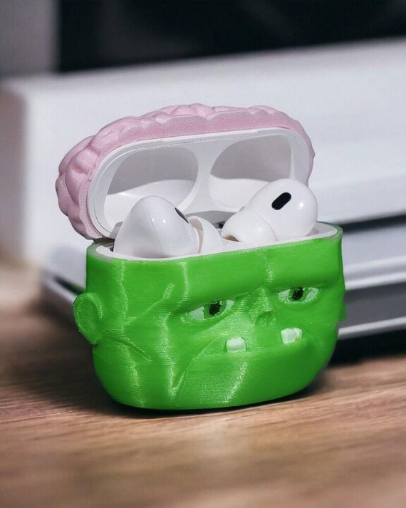 Zombie Head With Brain Airpods Case, Cover for Airpods 1-2-3