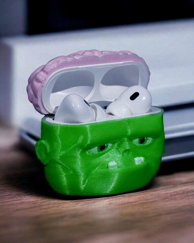 Zombie Head With Brain Airpods Case, Cover for Airpods 1-2-3-4