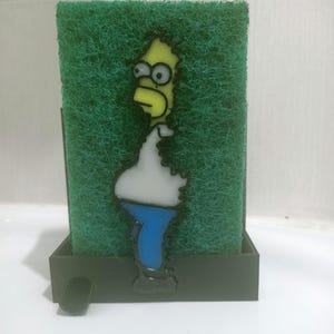Homer Simpson Sponge Holder - The Simpsons Bush Meme - Funny Kitchen/Bathroom Decor - Best Christmas Gift