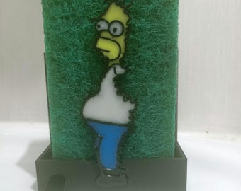 Homer Simpson Sponge Holder: Funny Kitchen Decor, Simpsons Meme Gift